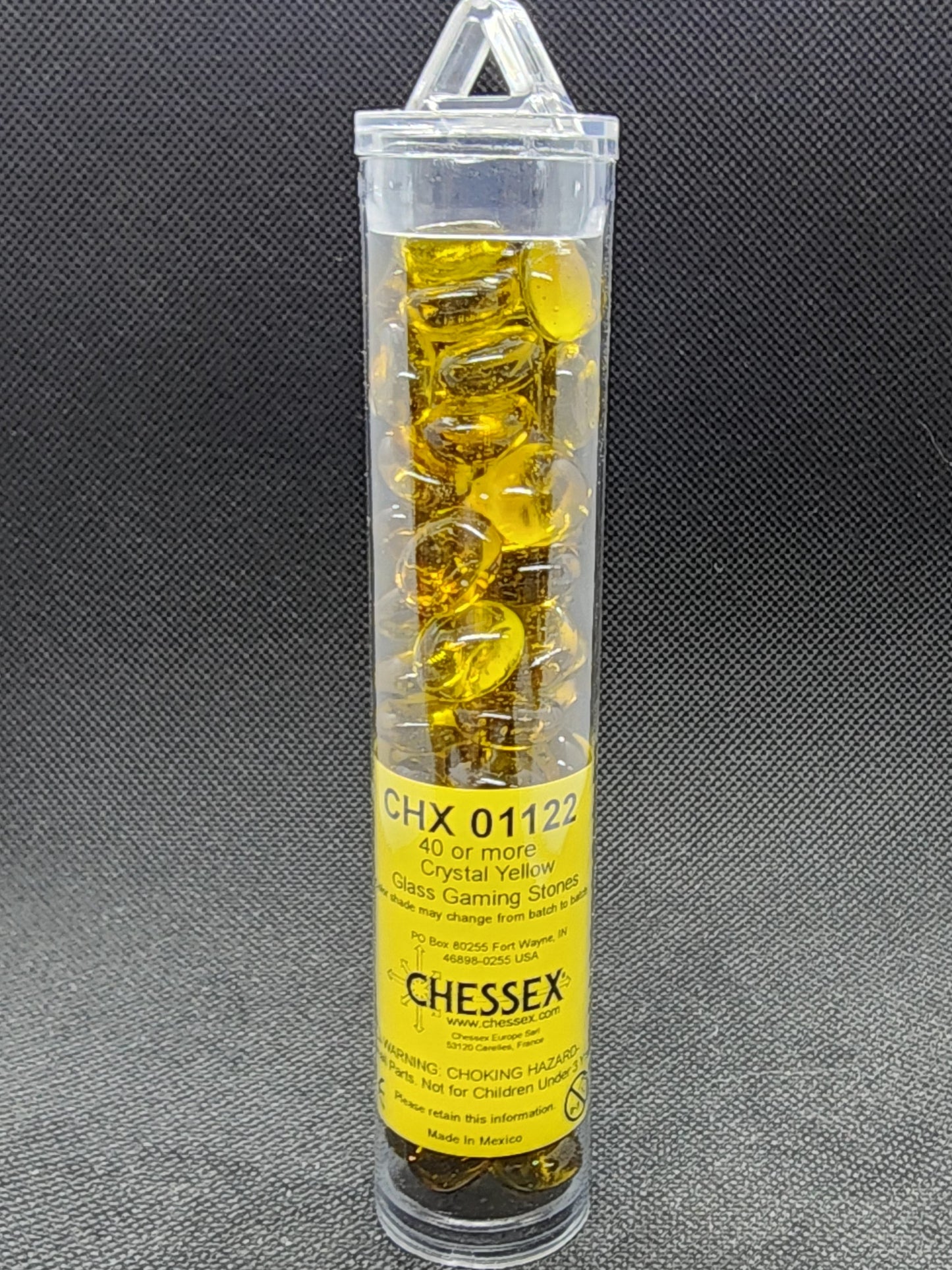 Chessex's Translucent Yellow Glass Gaming Stones