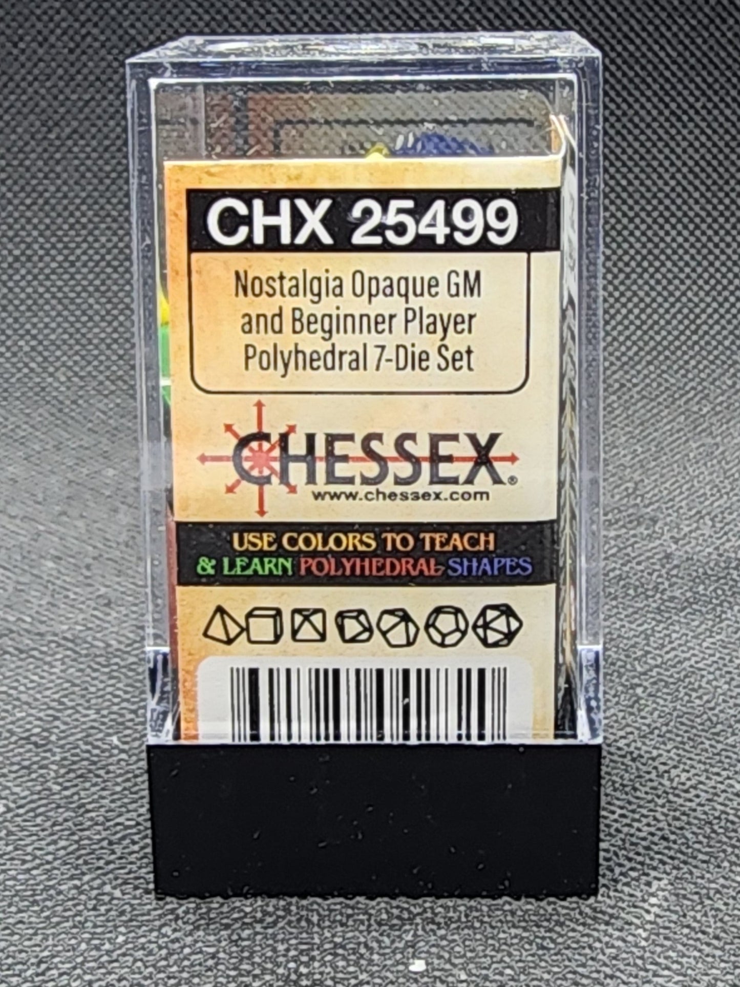 Nostalgia Opaque GM & Beginner Player Polyhedral 7-dice Set