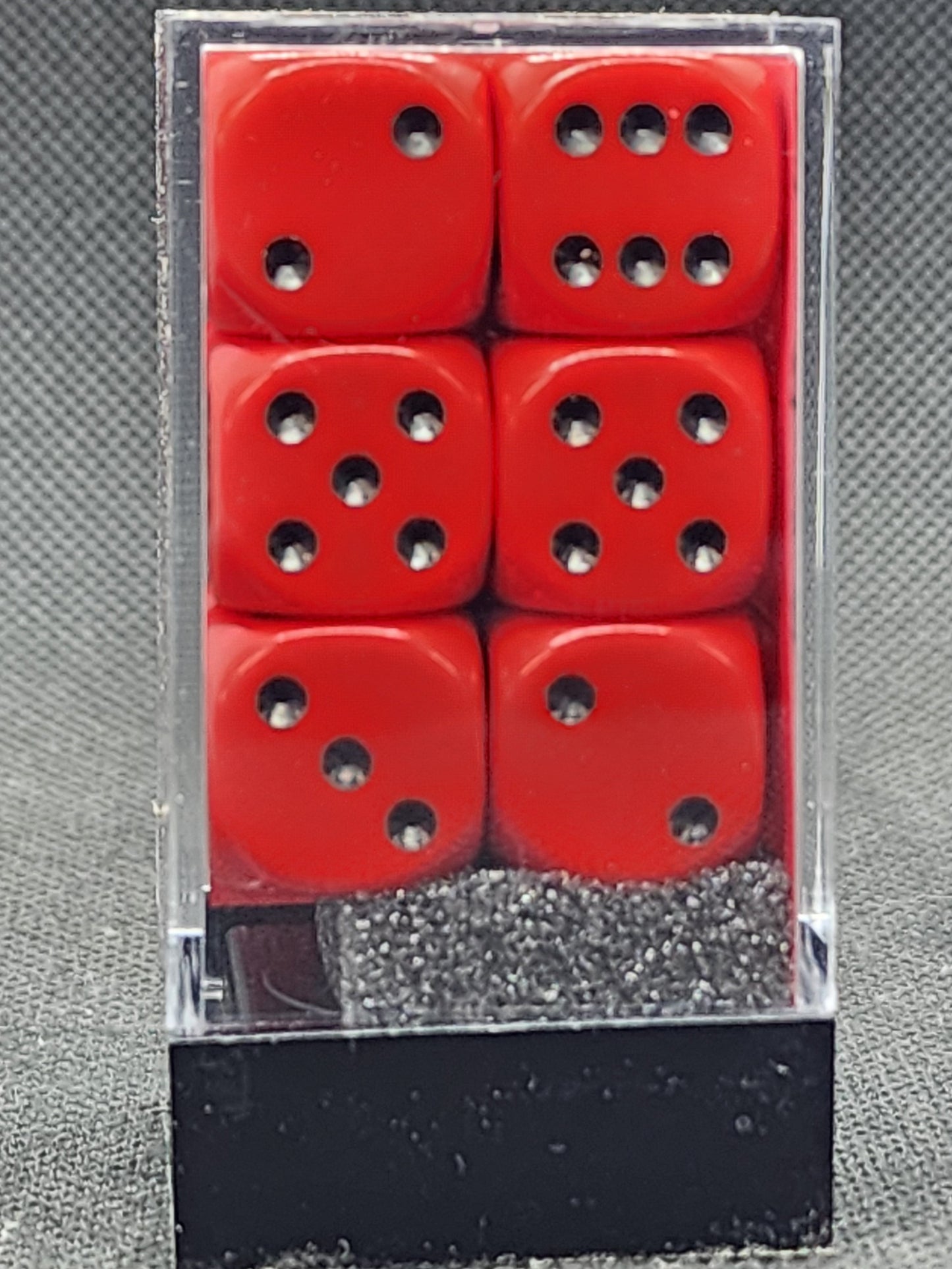 Chessex's Opaque Red/Black 16mm d6 Dice