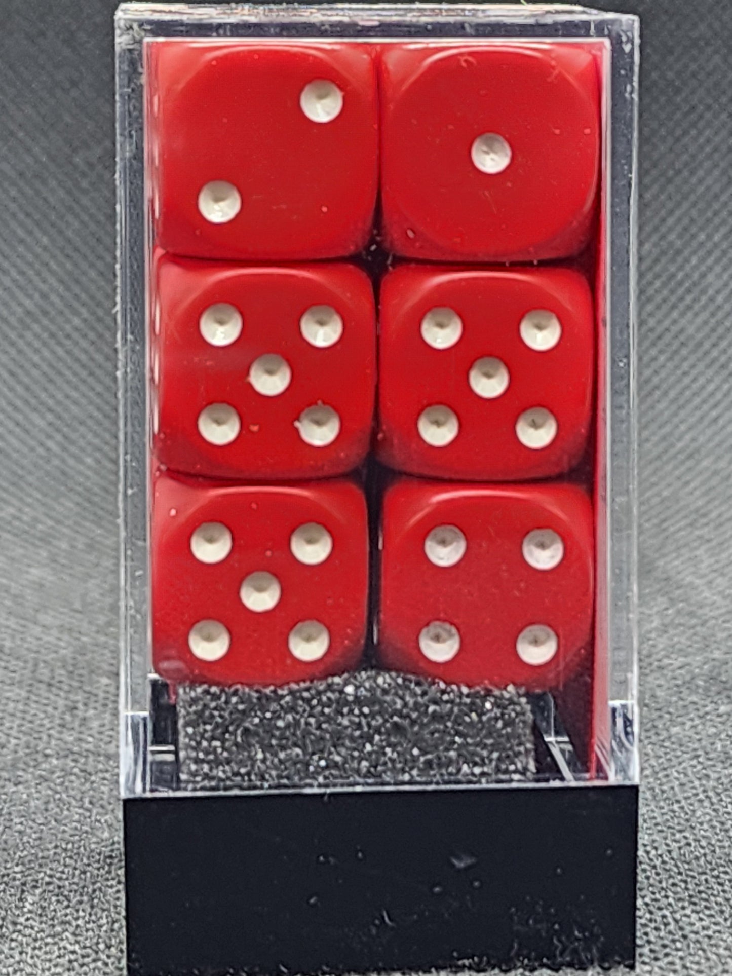 Chessex's Opaque Red/White 16mm d6 Dice