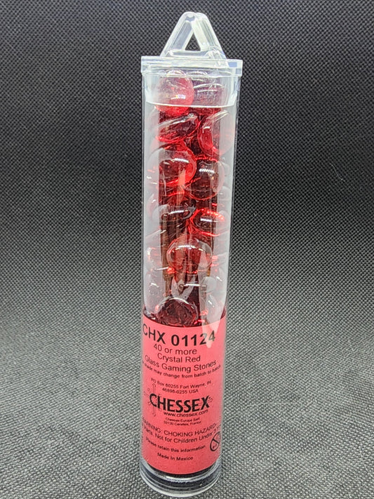 Chessex's Translucent Red Glass Gaming Stones
